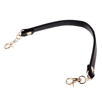 Short PU Leather Handle for Handbag Strap Black