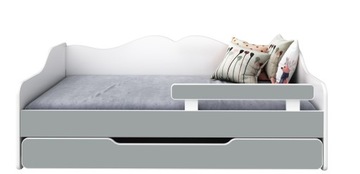 Łóżko dziecięce BELLA 160x80 biało-szare