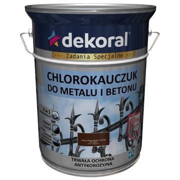 DEKORAL Chlorokauczuk Strong brąz czekoladowy średni RAL 8017 5l