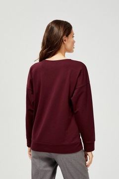 MOODO Bluza z wiązaniem Z-BL-3320 BURGUNDY; XS