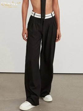 Clacive Elegant Loose Gray Office Women Pants Fash