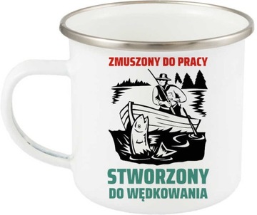 METALOWY KUBEK GARNUSZEK TURYSTYCZNY Stworzony do wędkowania wzór 08