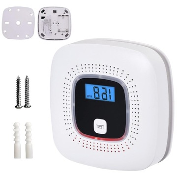 CO DETEKTOR CZUJNIK GAZU ZIEMNEGO WYKRYWACZ ALARM LCD