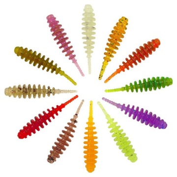 Fish Bay micro białoryb Robak 2,5cm Herbata Kolor 3 FBROB253