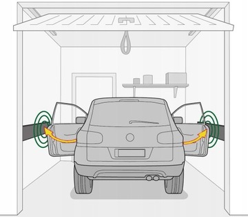 Коврик для гаража BUMPER, защита двери автомобиля 200 x 20 x 0,4 см