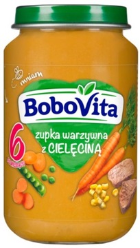 Bobovita ZUPKA WARZYWNA Z CIELĘCINĄ 190g obiadek