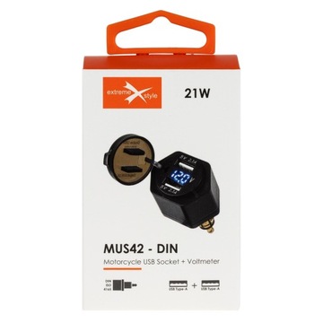 Разъем DIN для мотоцикла BMW/TRIUMPH 2 x USB MUS42