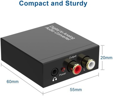 Цифро-аналоговый преобразователь сигналов с разъемом Toslink