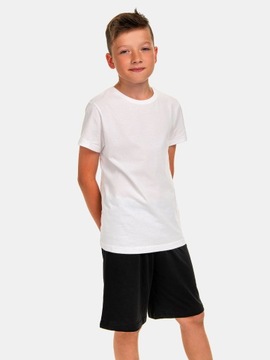 CHŁOPIĘCA KOSZULKA T-SHIRT WF BAWEŁNA biała 146