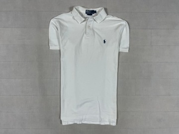 Ralph Lauren Polo Męskie Custom Fit Białe Unikat Logo Klasyk L XL