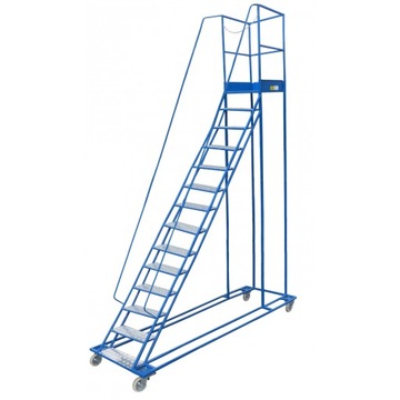 DRABINA JEZDNA WGP-322 - Magazynowa - STOPNIE 13+1