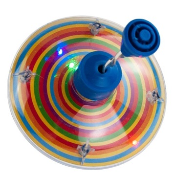 WIRUJĄCY BĄCZEK BĄK KOLOROWY LED TRADYCYJNY KRĘCĄCY