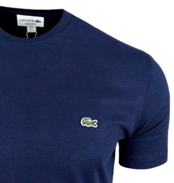 Lacoste T-shirt koszulka męska granatowa 100% Bawełna r. M