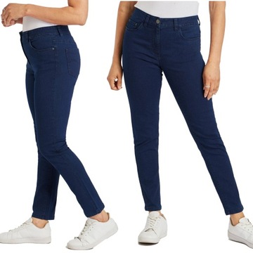 Bonmarche Jeansy Damskie Jeansowe Spodnie Granat Susie Slim XShort M 38