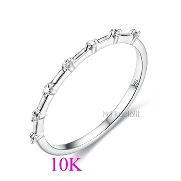 Kuololit 585 14K 10K White Gold Bubble Moissanite Ring for Women Solitaire