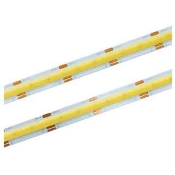 КОМПЛЕКТ Светодиодная лента теплая и холодная COB CCT 3000-6500К 24В 14Вт/м сплошная линия 5м