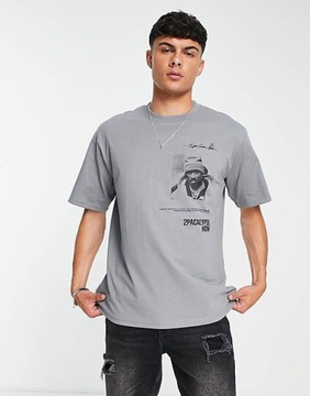 PULL & BEAR BAVLNENÉ TRIČKO POTLAČ (M)