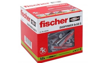 FISCHER kołki kołek duopower 6x50 S 50 sztuk