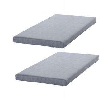 IKEA FYRESDAL CZARNY leżanka + 2 Szare materace