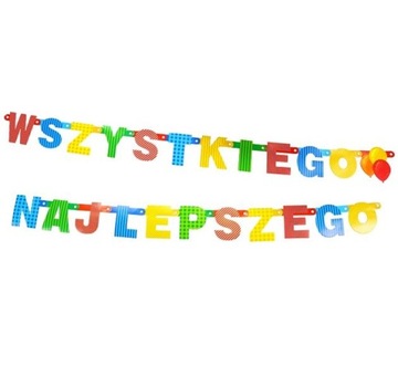 Girlanda WSZYSTKIEGO NAJLEPSZEGO długość 230 cm