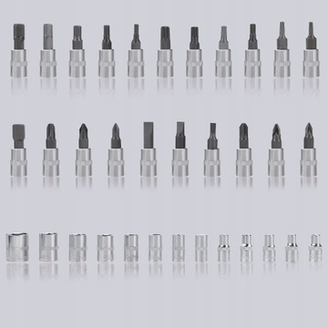 НАБОР ТОРЦЕВЫХ КЛЮЧЕЙ, шестигранные ключи, головки, биты TORX, головки с трещоткой