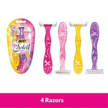 BIC MISS SOLEIL БРИТВА ДЛЯ БРИТЬЯ ЖЕНСКАЯ 3 ЛЕЗВИЯ - 4 ШТ.