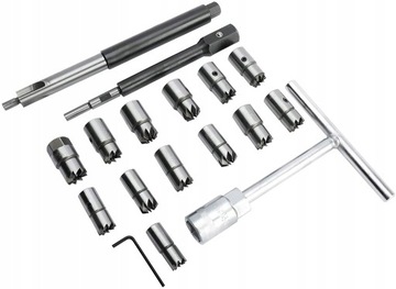 FREZY DO CZYSZCZENIA GNIAZD WTRYSKIWACZY - FREZ WTRYSKÓW 17el ZESTAW FREZÓW