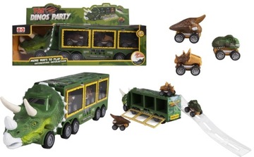 LAWETA DINOZAUR WALIZKA ZE ZJEŻDŻALNIĄ AUTKA NAPĘD