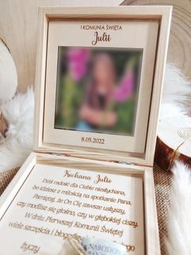 Персонализированный сувенир ко Святому Причастию + фото