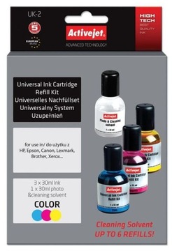 TUSZ UNIWERSALNY - ACTIVEJET UK-2 KOLOR 3x30ml