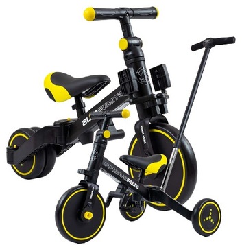 Велосипед трехколесный BALANCE BIKE 4в1 для 1, 2, 3 лет, Черный, детский