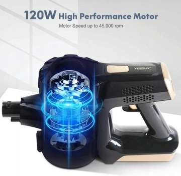 МЕГА МОЩНЫЙ АККУМУЛЯТОРНЫЙ ПЫЛЕСОС 23 КПА TURBO LED