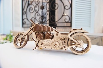 МЕХАНИЧЕСКАЯ МОДЕЛЬ МОТОЦИКЛА UGEARS 3D ПАЗЛ ДЕРЕВЯННЫЙ