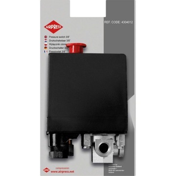 Реле давления Airpress 1/4 дюйма, 400 В, 6 бар, AP 4304012