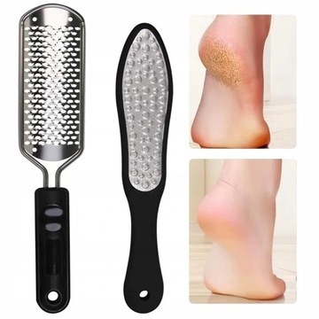 2xMETALOWA DWUSTRONNA TARKA DO STÓP PIĘT PEDICURE