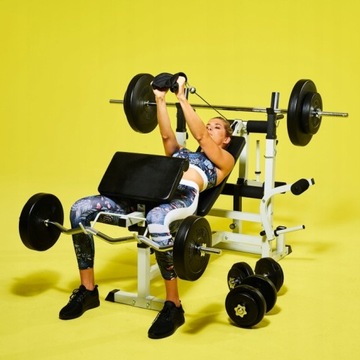 Брусья BENCH 6в1 + виниловые гири 98 кг