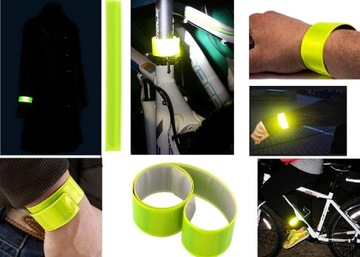 СВЕТООТРАЖАЮЩАЯ САМОЗЖИМНАЯ ПРЕДУПРЕЖДАЮЩАЯ ЛЕНТА, РЕГУЛИРУЕМАЯ, СИЛЬНАЯ ОТРАЖАЮЩАЯ СВОЙСТВА, 40 см