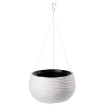 Doniczka Sahara Dunes 32cm kula wisząca biały 3150