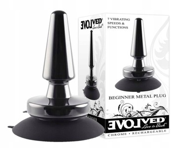 ALUMINIOWY KOREK ANALNY Z WIBRACJĄ EVOLVED