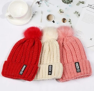 ЖЕНСКИЙ ЗИМНИЙ КОМПЛЕКТ Шапка-двойка, утеплитель для шеи, водолазка, ТЕПЛЫЙ БЕЖЕВЫЙ