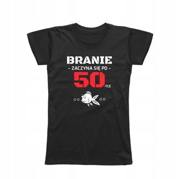 L - KOSZULKA T-SHIRT 50 URODZINY PREZENT BRANIE PO
