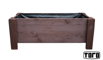 Donica drewniana z wkładem 120cm PALISANDER TORO
