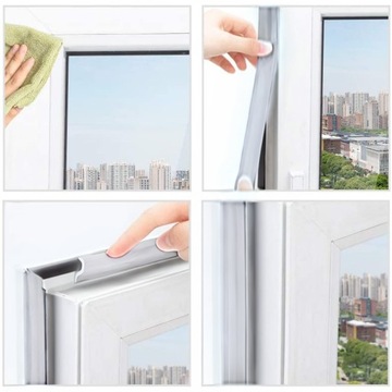 ПРОТИВОВЕТРОВОЙ, ПРОТИВОСКНЕМОЗАЩИТНЫЙ УПЛОТНИТЕЛЬ ОКОН, САМОКЛЕЯЩИЙСЯ, БЫСТРЫЙ МОНТАЖ