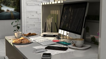 Рецепционная стойка R185 ресепшн 100см мох хроботек