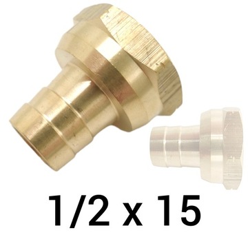 ZŁĄCZKA DO WĘŻA 1/2 X 15 MM KOŃCÓWKA KRÓCIEC GW