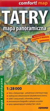 TATRY 1:28 000 MAPA LAMINOWANA PANORAMICZNA EXPRESSMAP