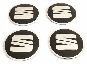 SEAT 4X ZNAKY NÁLEPKA ZNAK NA VÍČKA 56MM