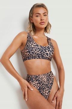 BOOHOO BIKINI KOMPLET ANIMAL PRINT WYSOKI STAN I4I NG2__XXL