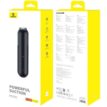 АВТОМОБИЛЬНЫЙ ПЫЛЕСОС BASEUS БЕЗРЕШЕННЫЙ АККУМУЛЯТОРНЫЙ 30 Вт 4000 ПА