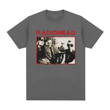 Radiohead Vintage wydruk graficzny T-Shirt męski bawełniany Oversized T